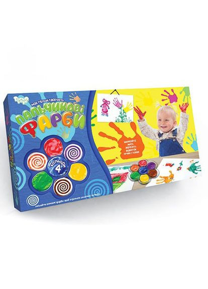 Пальчиковые краски "Мое первое творчество" (4 цвета) (РК-02-02) Danko Toys (362429301)