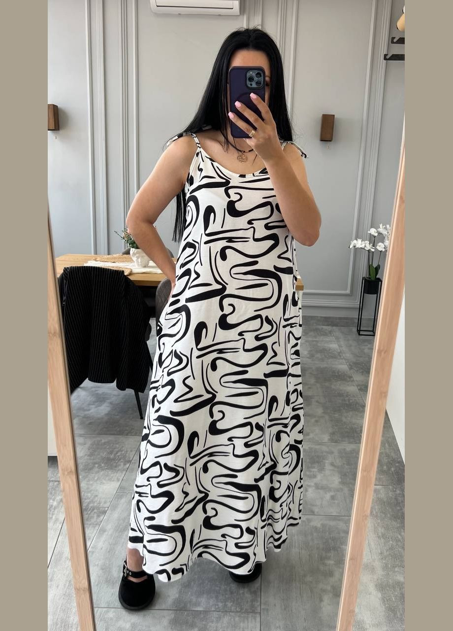 Жіночий сарафан максі лляний Style Point (333655861)