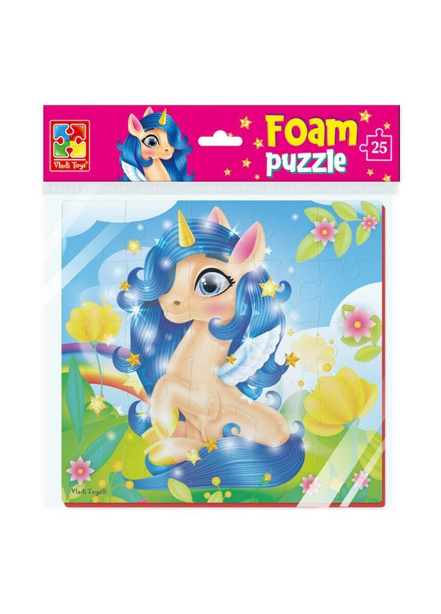 Мягкие пазлы "Единорожка" VT1109-07, 22 х 23 см Vladi toys (371597845)
