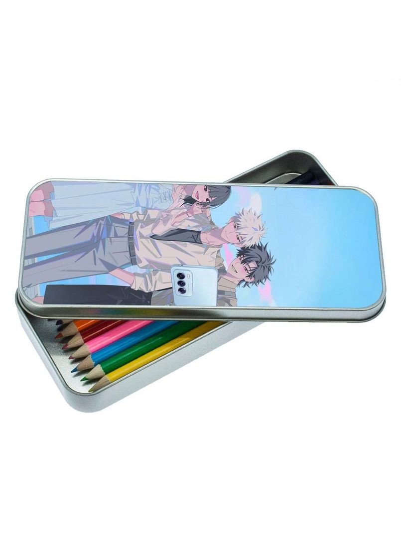 Органайзер для канцелярских принадлежностей металлический, кейс для мелочей Аниме Агенты Времени #011 7*18 см Silver No Brand (309157301)