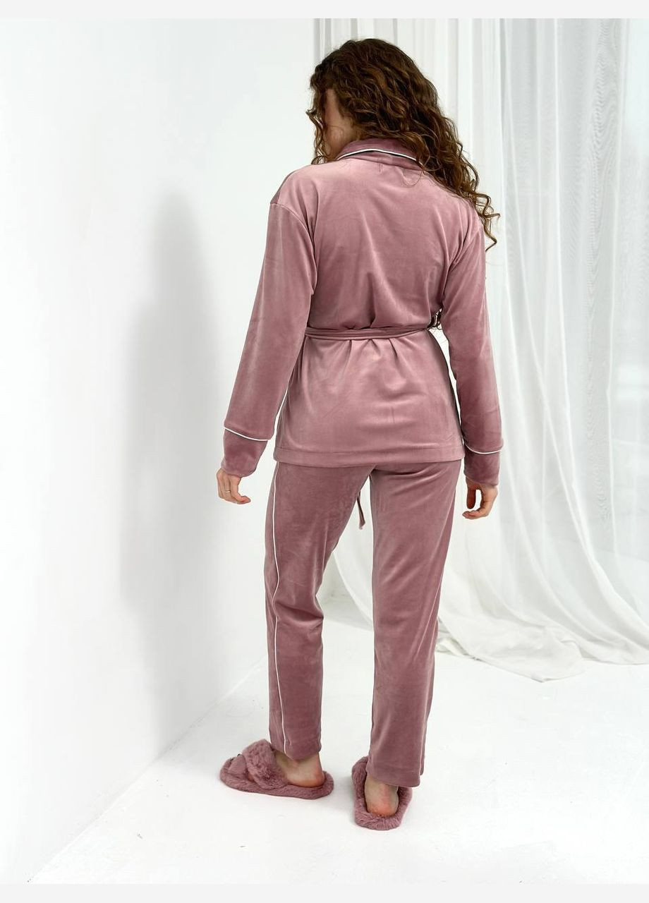 Розовая теплая пижама No Brand