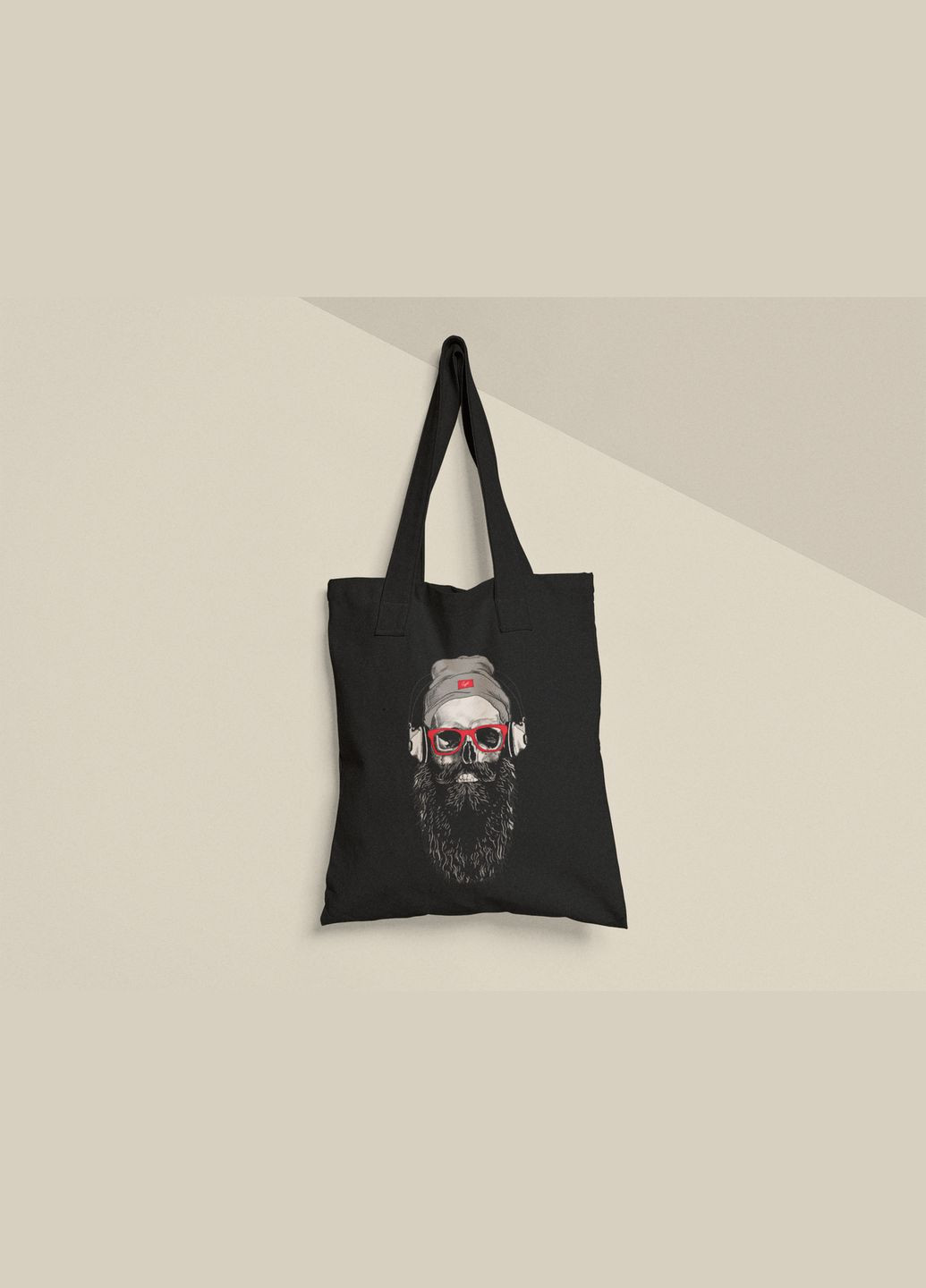 Еко торба шопер з принтом Череп Бородач No Brand (336548413)