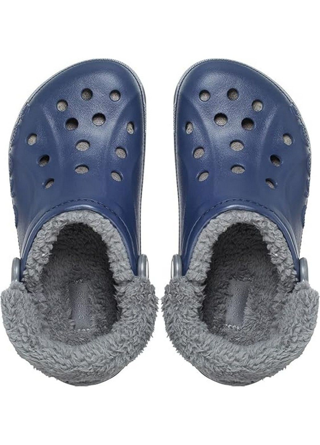 Кроксы утепленные Crocs Baya Lined Fuzz Strap Navy/Grey (305389193)