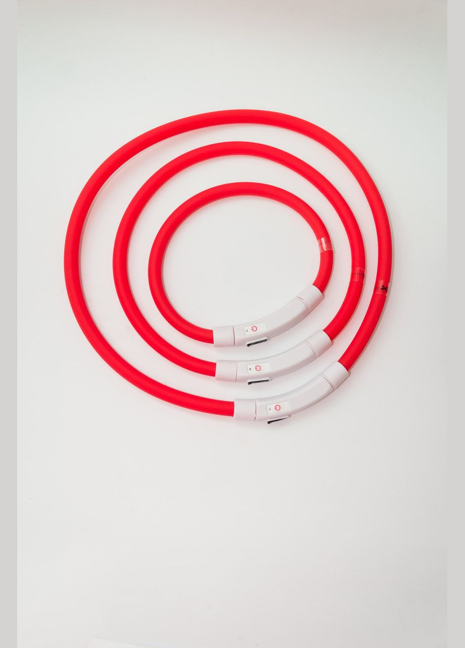 LED нашийник світлодіодний для котів з USB зарядкою 3550 см Червоний No Brand - (323232427)