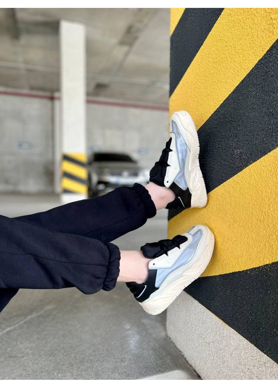 КРОССОВКИ ЖЕНСКИЕ ADIDAS NITEBALL BEIGE BLACK АДИДАС НАЙТБОЛ No Brand чёрные демисезоны (368887684)