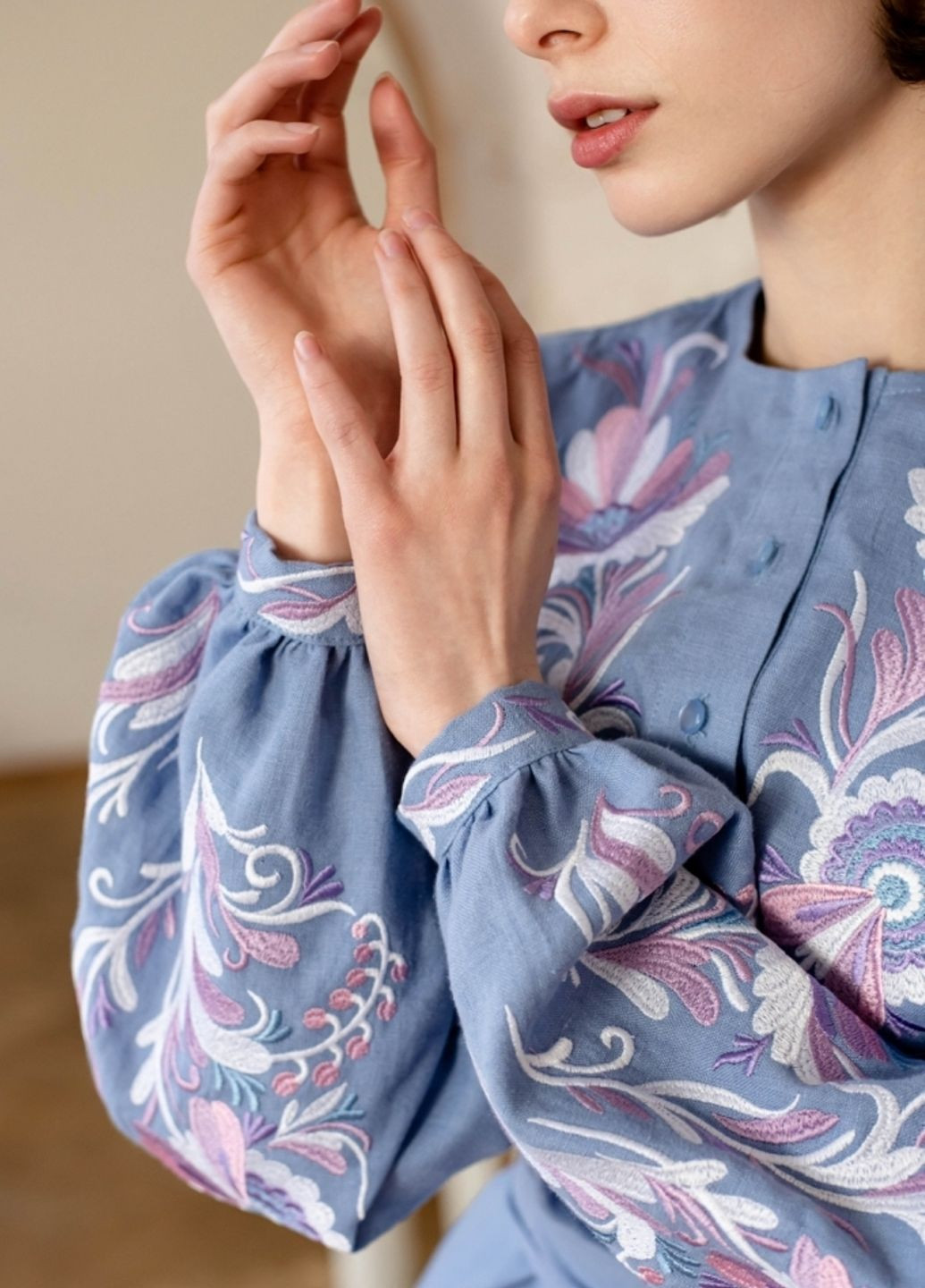 Светло-голубая платье Vyshyvanka узор украинская символика (331291009)