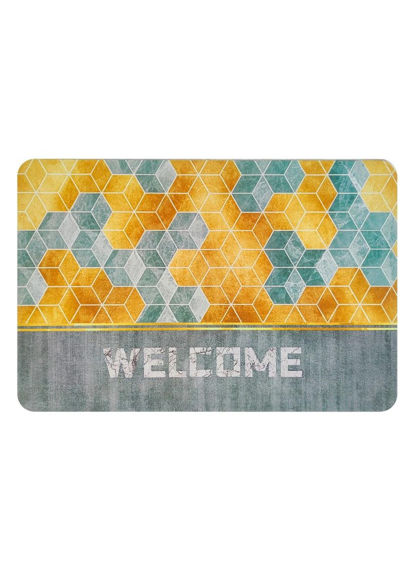 Влагопоглощающий коврик кубы "Welcome" 40х60CMх3MM (D) SW-00001561 Sticker Wall (298284464)