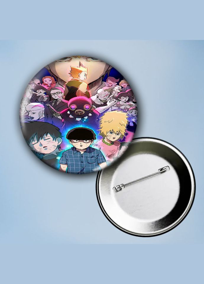 Значок на булавке Аніме Моб Псіхо 100 #1 металевий 56 мм No Brand (304503055)
