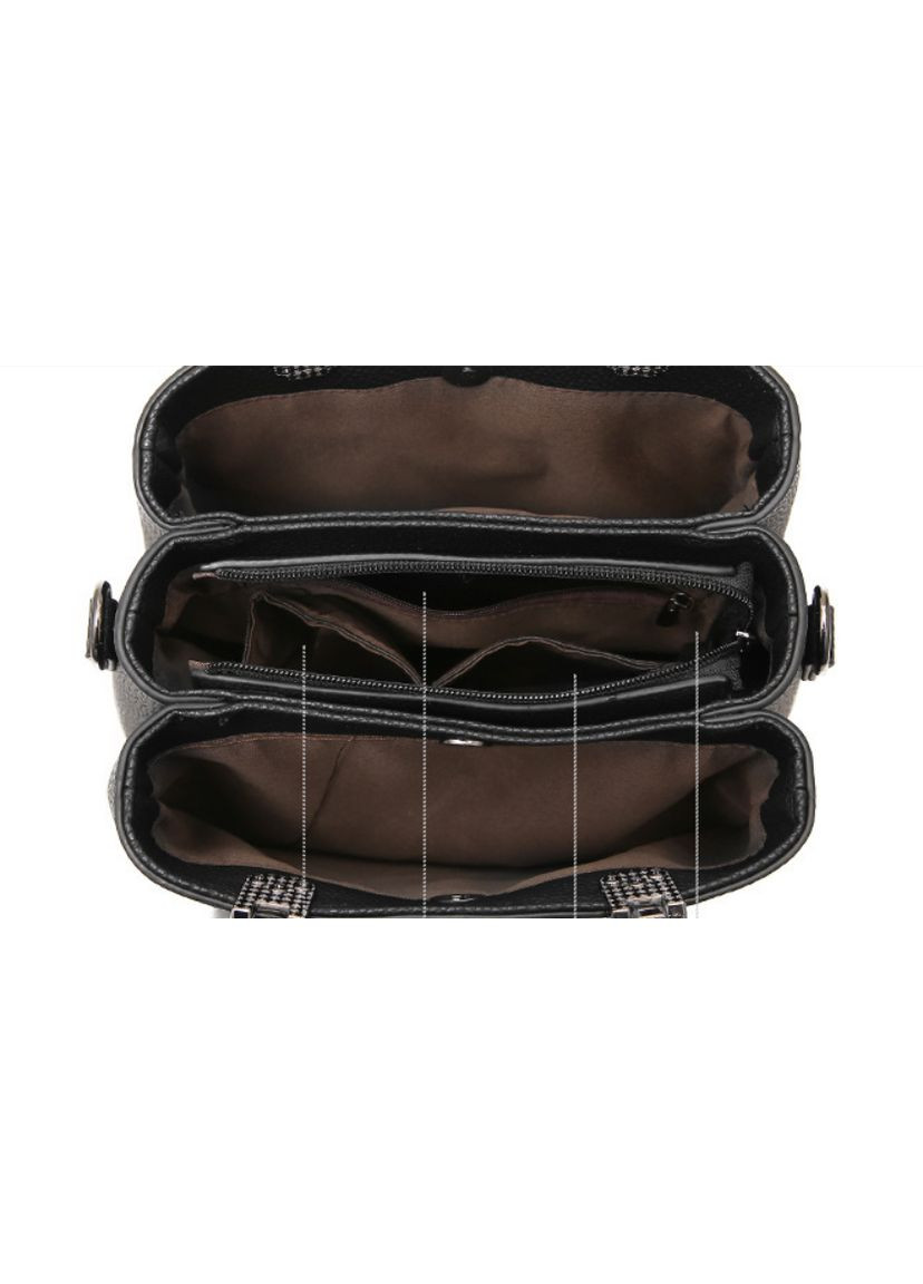 Женская сумка с меховым брелком шариком Молочный No Brand (298997094)