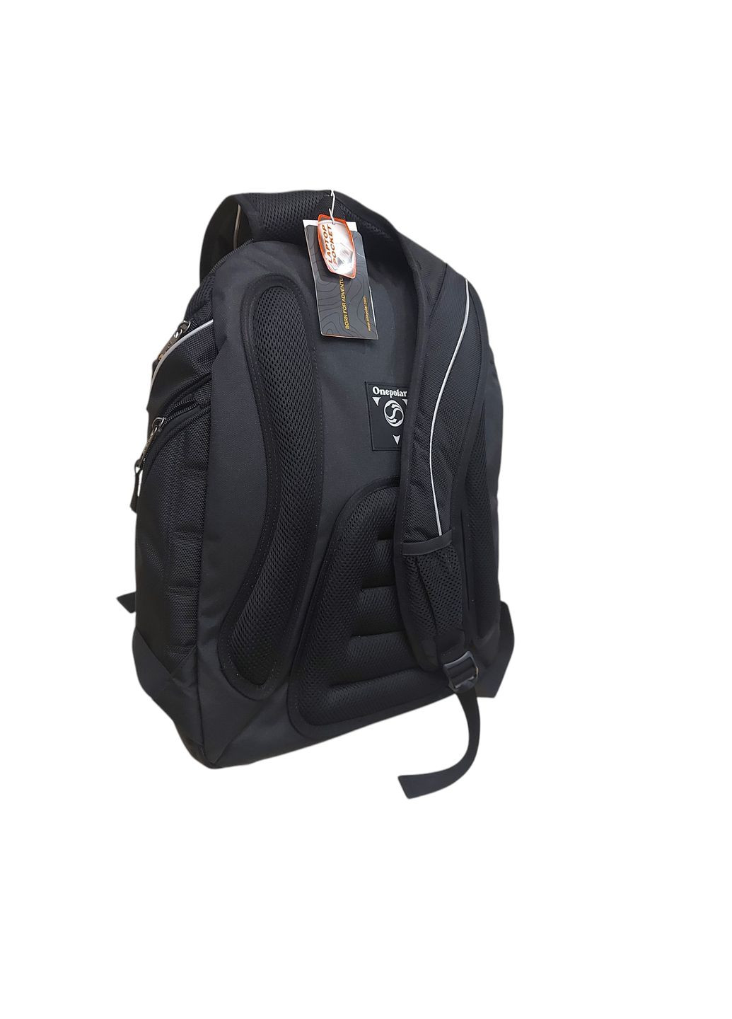 Стильний чорний рюкзак W1327 Black 35 л — ідеальний для ноутбука до 15.4" та щоденних мандрівок Onepolar 1327 (329187274)