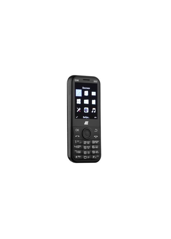 Кнопочный телефон 2Е Е240 (2022) Dual Sim черный 2E (279826101)