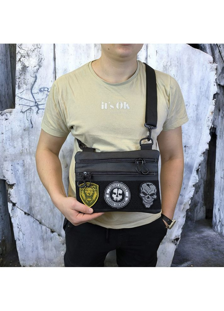 Чоловіча сумка кобура з натуральної шкіри, для скритого носіння з кобурою, чоловічий месенджер No Brand (365813154)