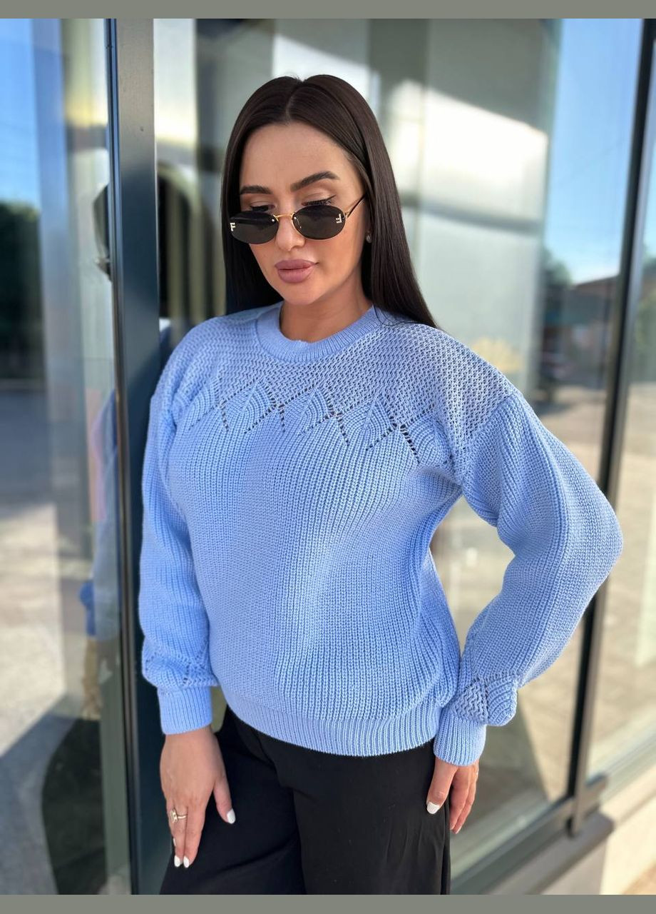Голубой женский шерстяной свитер богдана голубой You Best