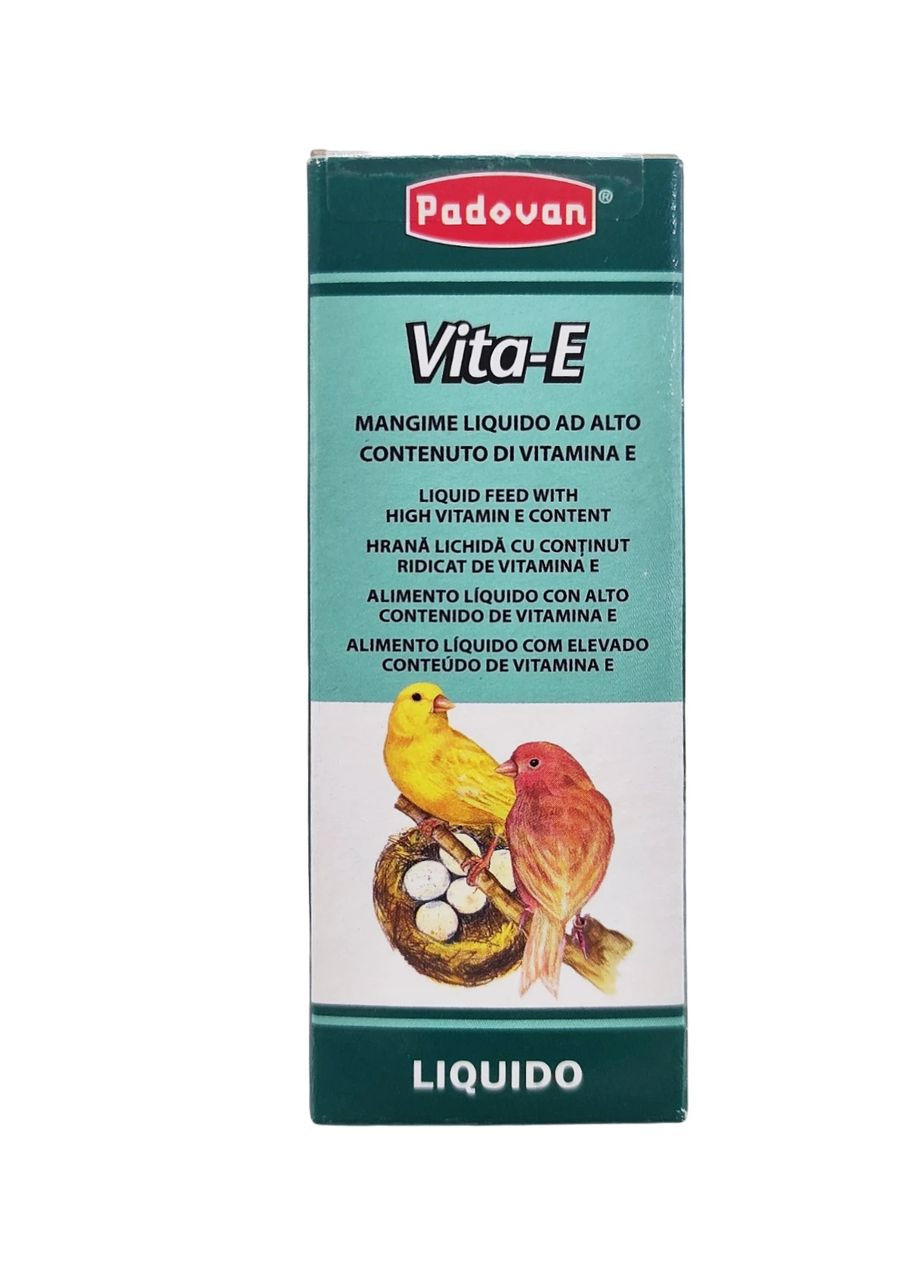 Додатковий рідкий корм Vita-e 30мл для птахів Padovan (364489136)