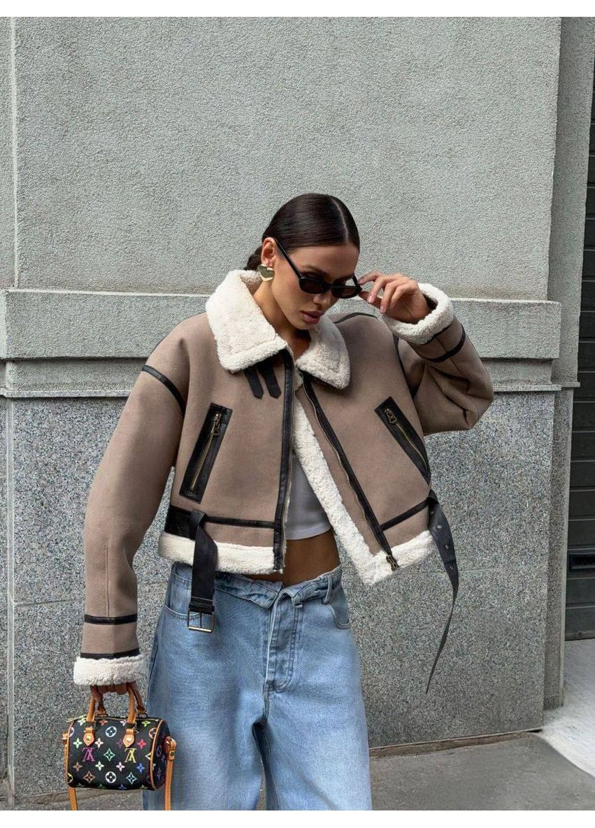 Дубленка женская трендовая (замеры в описании) Vione (368708726)