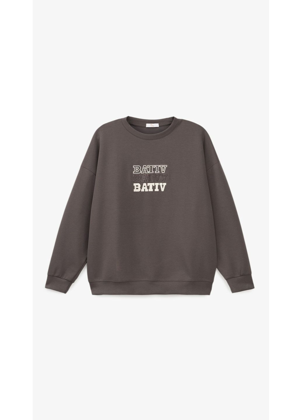 Графитовый свитшот с принтом женский 2528 графитовый shop (2000999181511) On me (366883638)