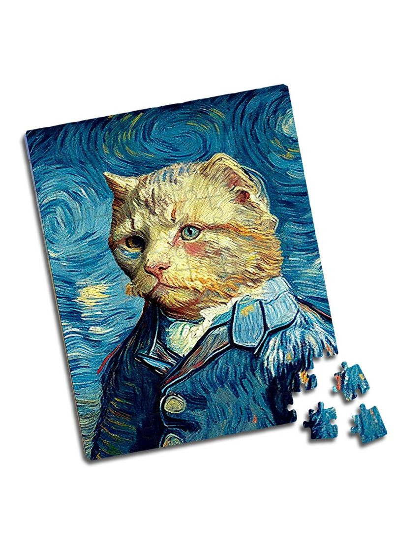 Пазл Картина маслом кот A5 80 элементов No Brand (309156431)