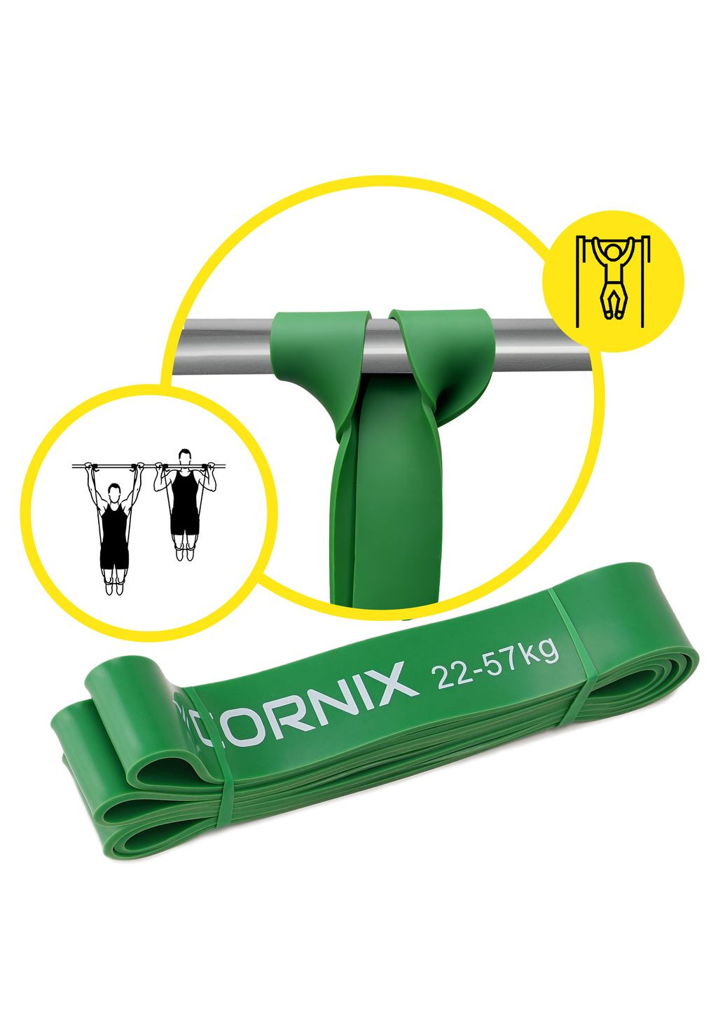 Эспандер-петля Power Band 44 мм 22-57 кг (резина для фитнеса и спорта) Cornix XR-0061 (347311955)