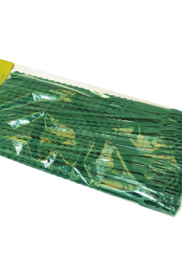 Багаторазові садові хомути для підв'язки рослин 13см (пачка 100шт) зелені Garden Tools (328265913)