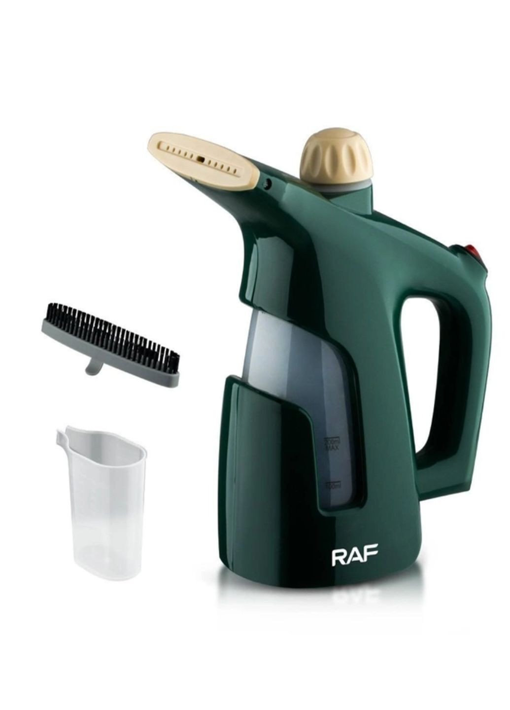 Ручний вертикальний відпарювач R-1161G з насадкою 800 Вт Зелений RAF (316651097)