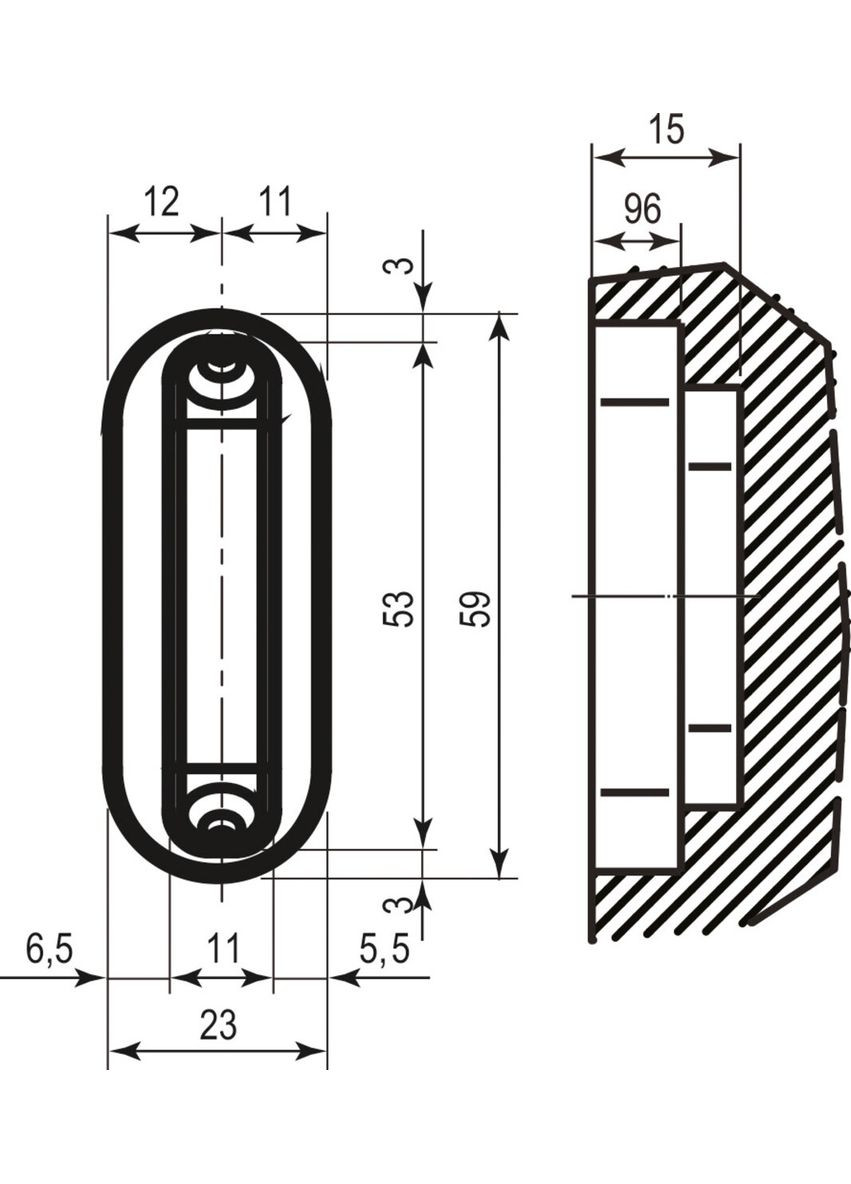 Art. B024020503 відповідна планка до механізму Polaris латунь AGB (322520396)