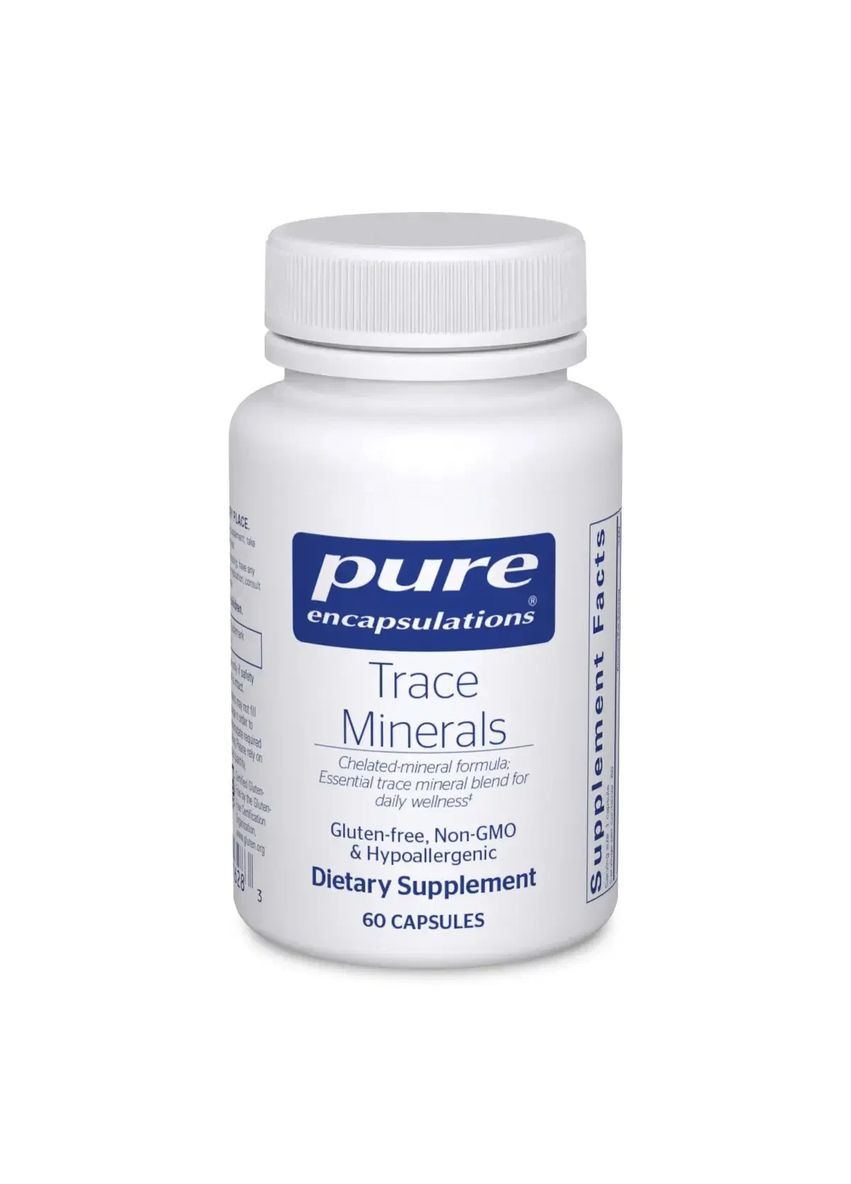 Трасувальні мінерали (Trace Minerals) 60 капсул Pure Encapsulations (361114902)