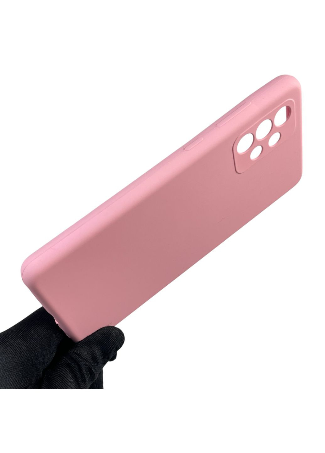 Чохол для Galaxy A72 (SM-A725F) силіконовий з мікрофіброю нековзний на самсунг а72 рожевий Samsung (366389321)