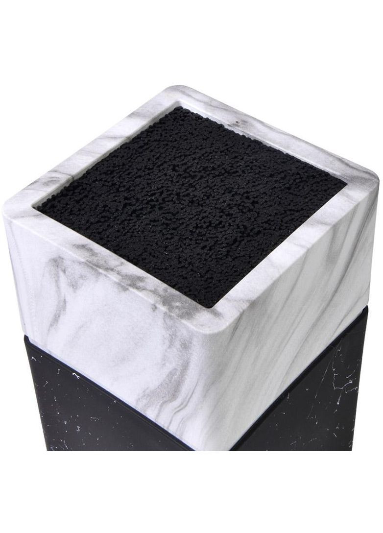 Колода-підставка для ножів Marble 11х23см, пластик чорно-білий Fissman (372174337)