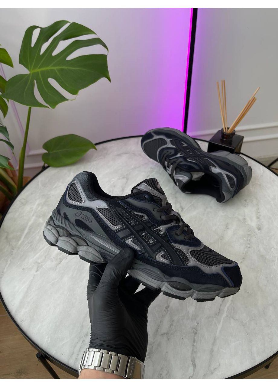 Кросівки жіночі і чоловічі Asics Gel-NYC gray black | Асікс Гель-НЮК сірі чорні No Brand сірі демісезони (362035190)