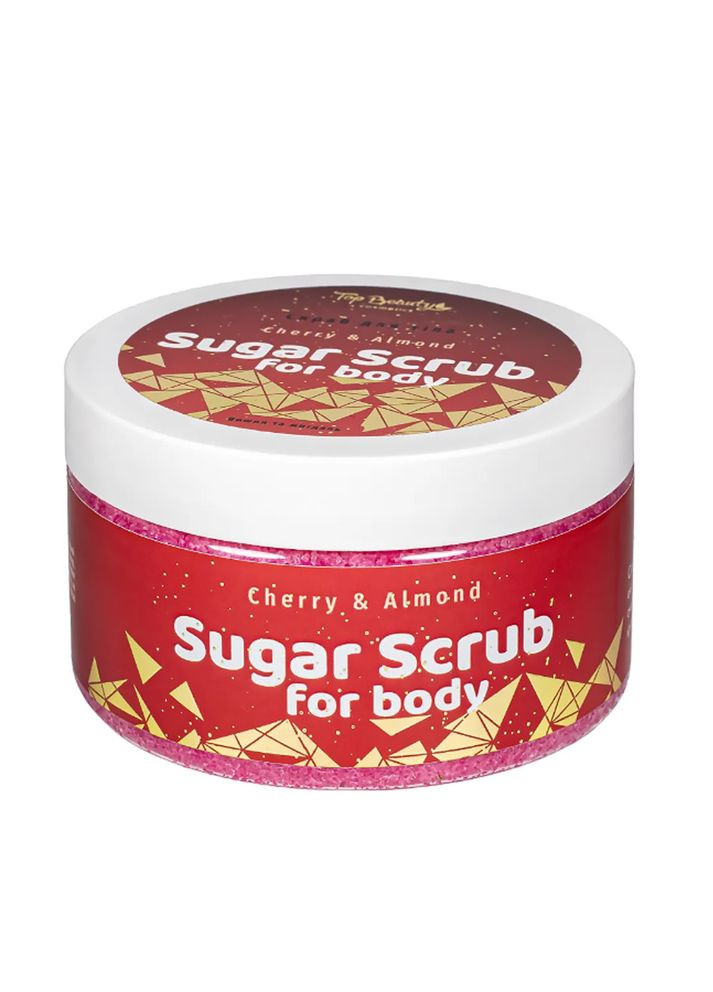 Скраб для тіла Вишня та миндаль Sugar scrub for body 250 мл (4820169180036) Top Beauty (349755420)