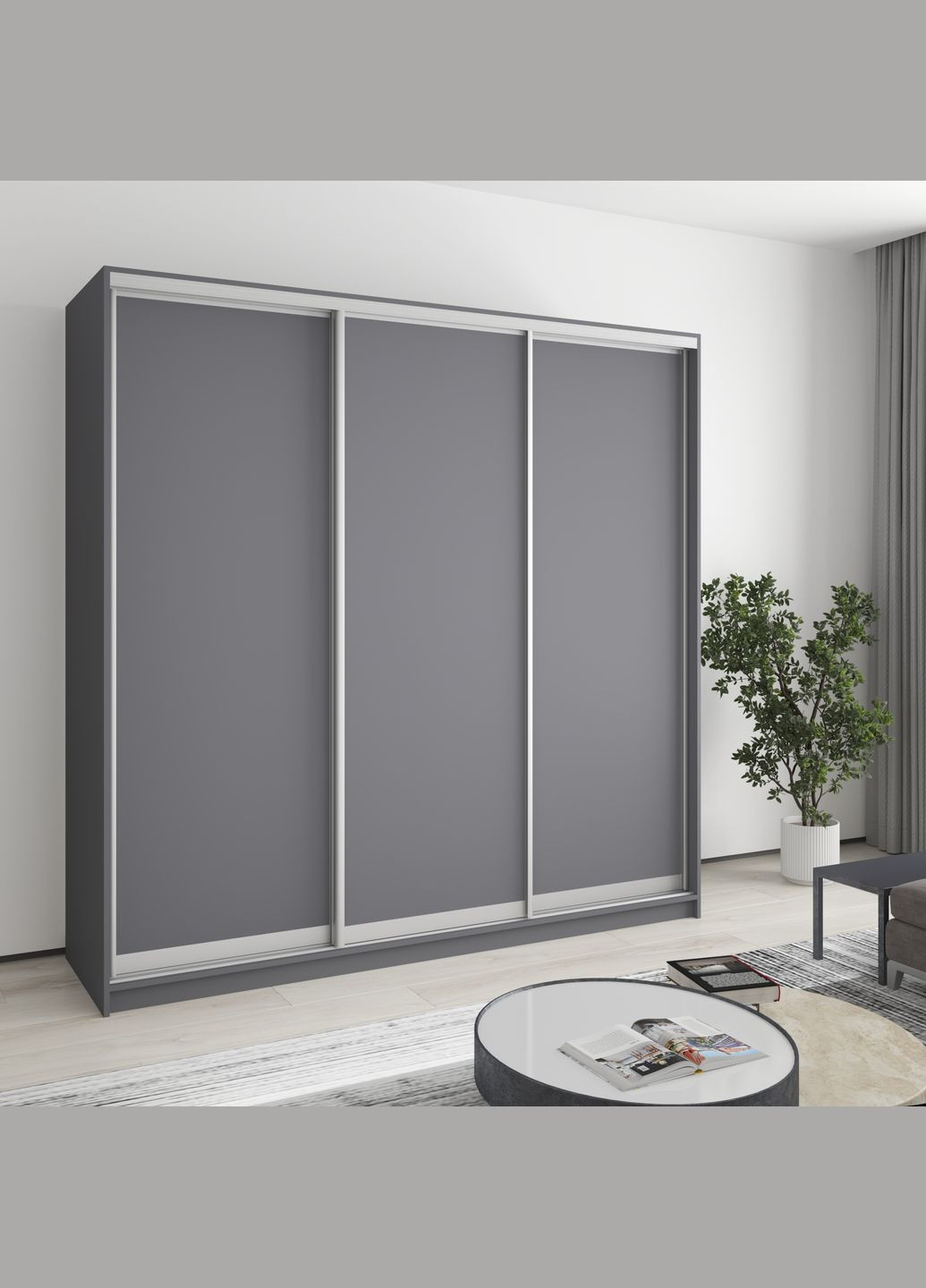 Шкаф-купе трехдверный Комбо AL 3ДСП 210x60x240 см (MBS-1732) MebelStar (346288400)