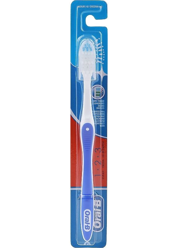 Зубная щетка средней жесткости 40, синяя Clean Fresh Strong Зубная щетка средней жесткости 40, синяя (2-984339) Oral-B (369789200)