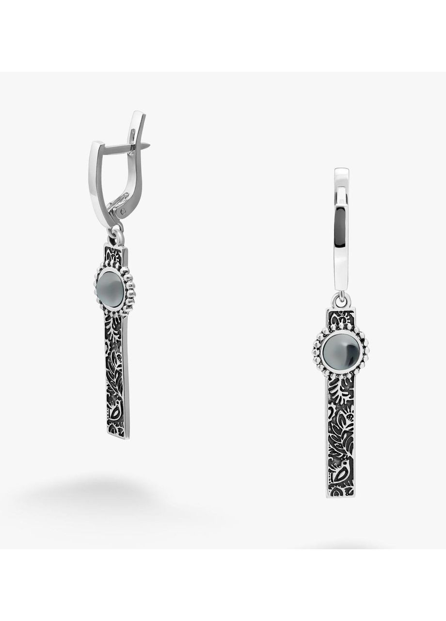 Серьги серебряные с орнаментом Гаивка Montana 925 Птах Skifska Etnika (364202443)