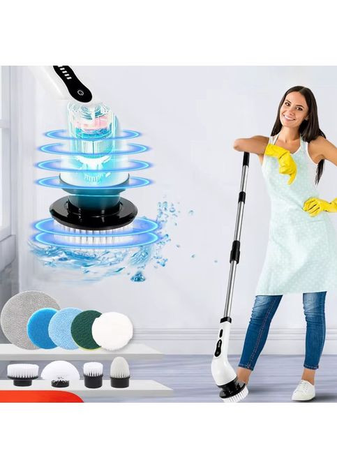 Акумуляторна щітка для прибирання 9 в 1 бездротова багатофункціональна електрична (CB090) No Brand (360867095)