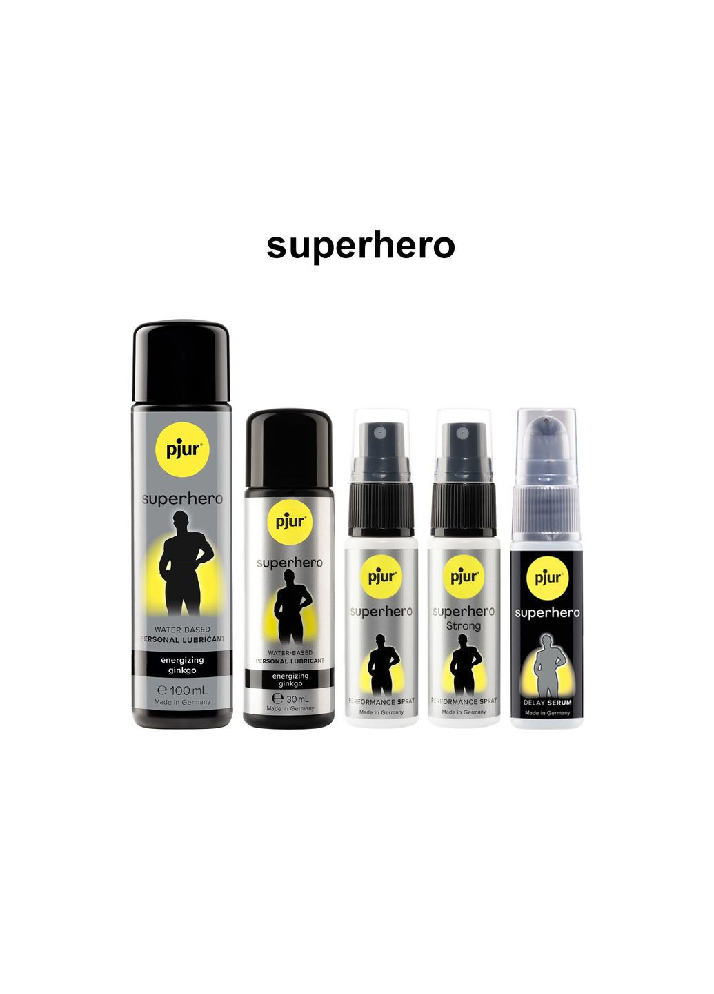 Пролонгировочный спрей Superhero Strong Spray 20 ml, с экстрактом имбиря, впитывается в кожу. Pjur (335391671)