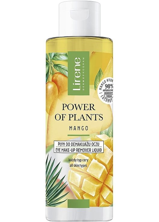 Двофазний засіб для зняття макіяжу "Манго" Power Of Plants Mango Eye Make-Up Remover Liquid 145ml (1284210-194946) Lirene (368622061)