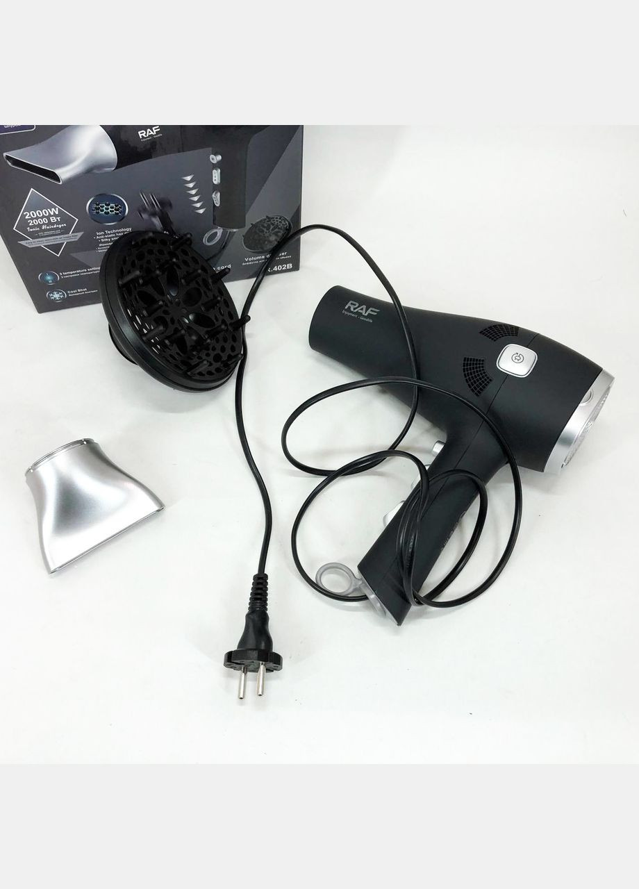 Женский мощный фен для укладки волос R.402B 2400 Вт, Хороший мощный фен, Фен для SK-114 волос хит RAF (349512049)