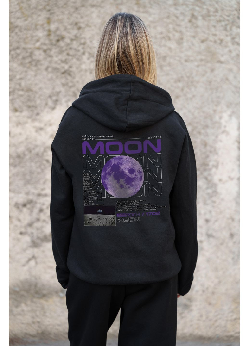 Женские Утепленное Зип Худи На Флисе Зипер Kane С Принтом Moon Without (363022199)