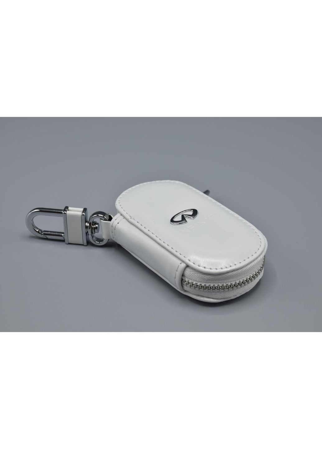 Ключниця, шкіряна автоключниця з логотипом ІНФІНТИ (біла 25016) Infinity (360949273)