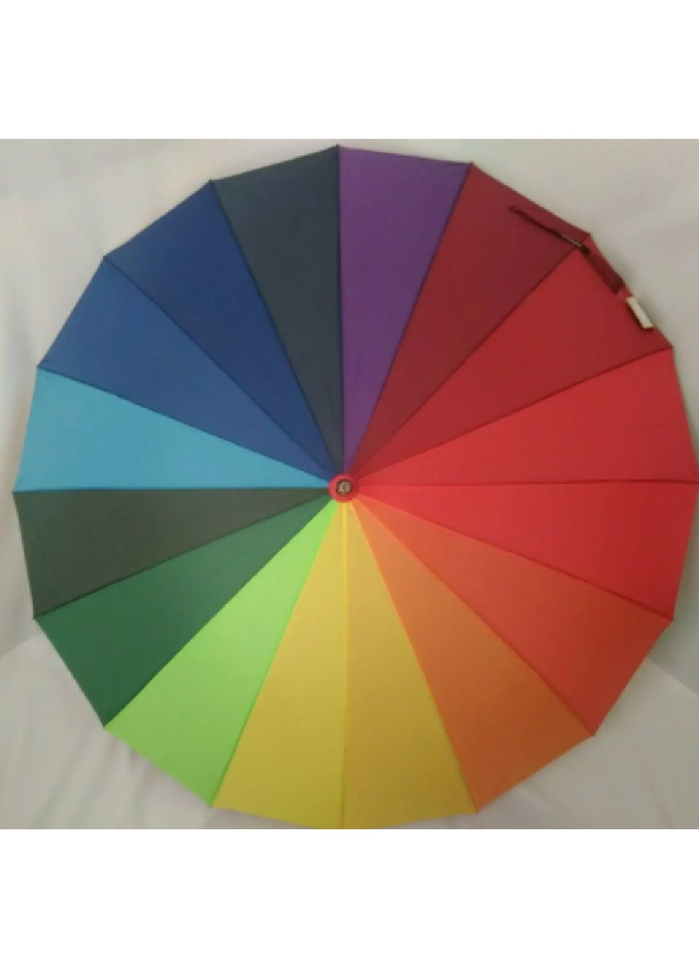 Комбінована} парасолька тростина напівавтомат на 16 спиць з функцією автоматичного відкриття системою антивітер 93 см (477891-prob) веселка Unbranded велика система антивітер (300773356)