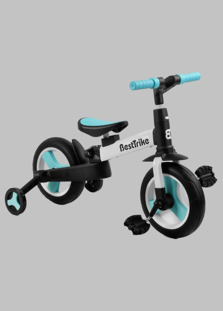 Велосипед-трансформер дитячий 10" " " батьківська ручка, знімні педалі. Black (105225) Best Trike (340908331)