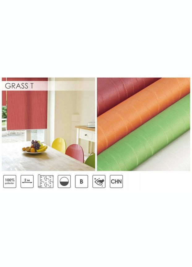 Рулонна штора GRASS T з чітким візерунком тканини Besta (368828409)