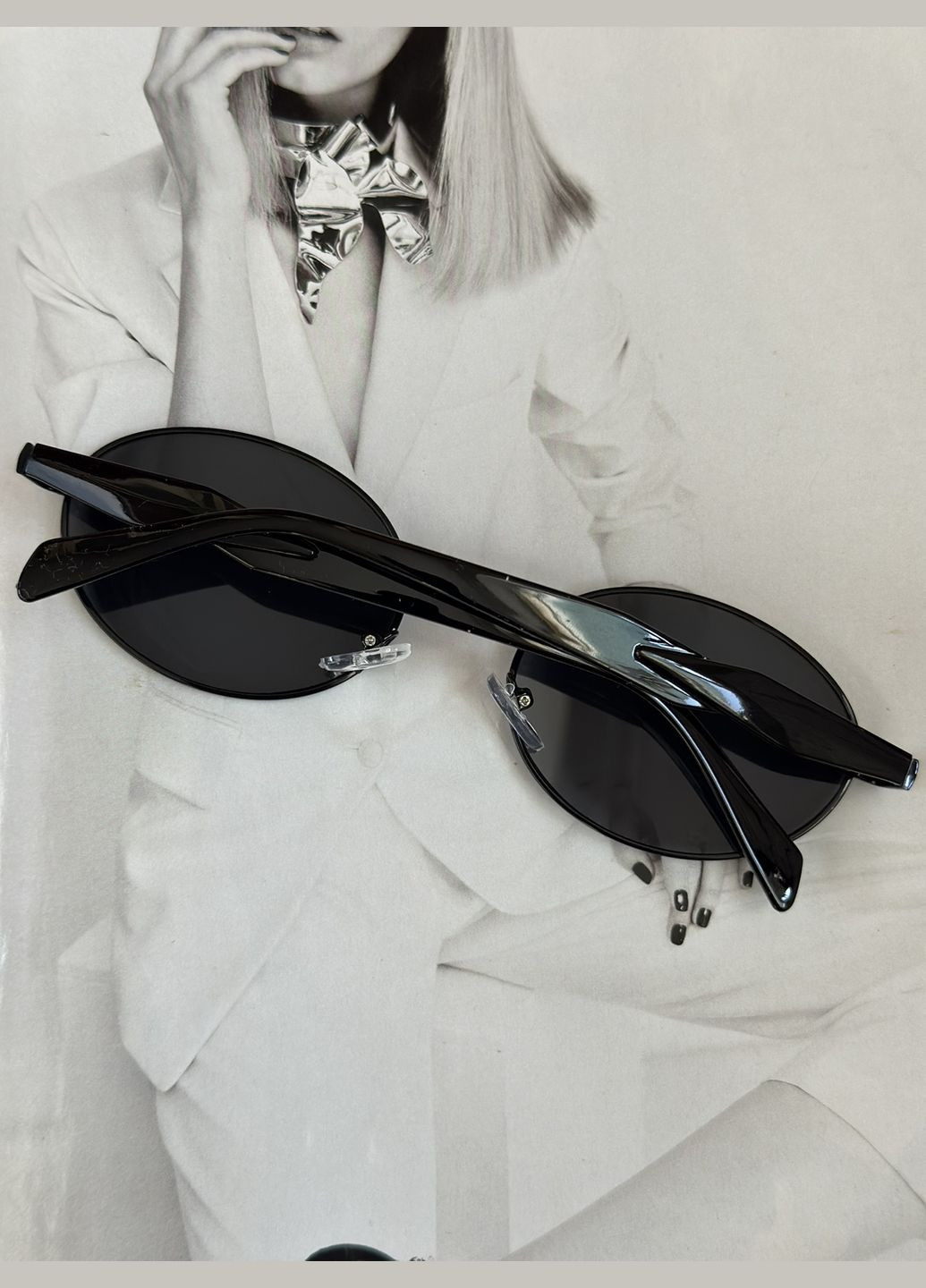 Женские очки овальной формы черного цвета (1124) No Brand (325215171)