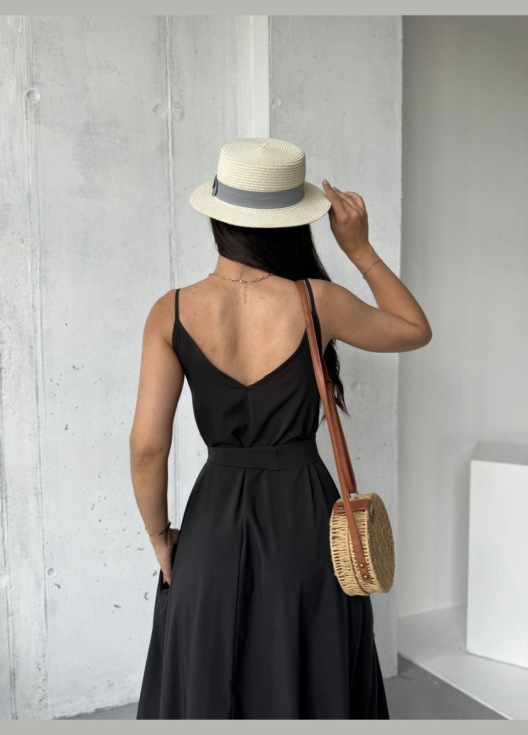 Чорна повсякденний, кежуал, коктейльна літній сарафан максі Fashion Girl