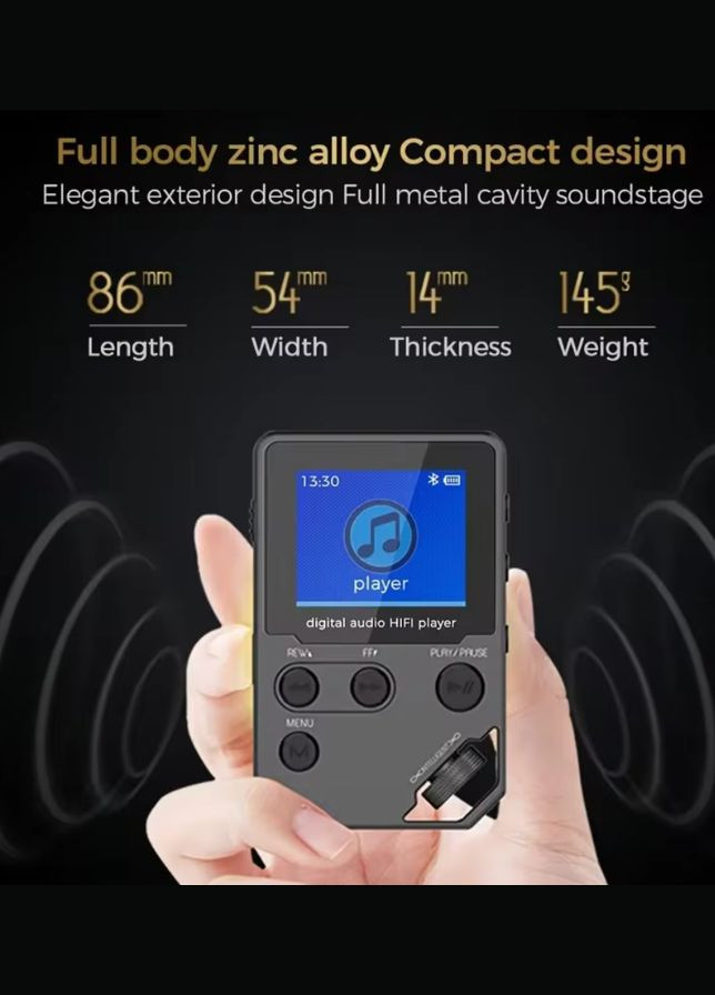 MP3 плеєр з Bluetooth C5 HiFi Lossless Audio 8ГБ. No Brand (303725264)