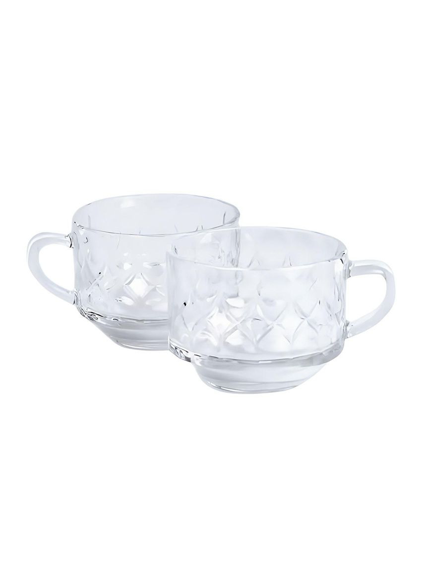 Набор чашек из стекла 6 шт прозрачные стеклянные кружки 270 мл HP-YH-67 Yiwu (351431305)