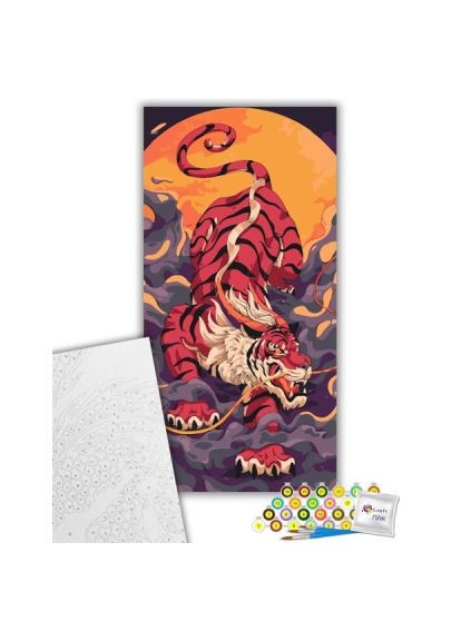Картина по номерам Подкрадываемый тигр 40х80 см (11593-AC) Artcraft Тигр, що підкрадається 40х80 см (366154153)