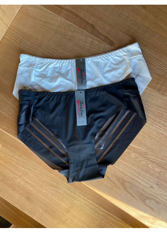 Полубесшовные трусики из микрофибры и микросетки набор 2 шт. No Brand Сліп (361851258)