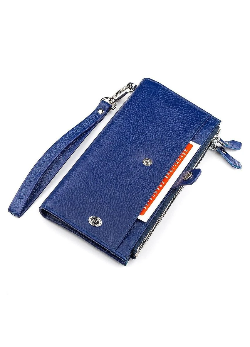Гаманець жіночий 18416 (ST420) з ременем на зап'ястя Синій st leather (329149720)