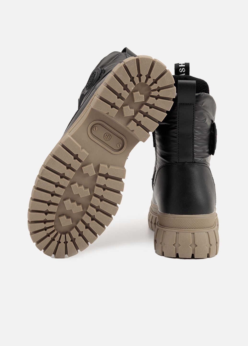 Черные зимние ботинки для девочки цвет черный цб-00262004 Kimboo